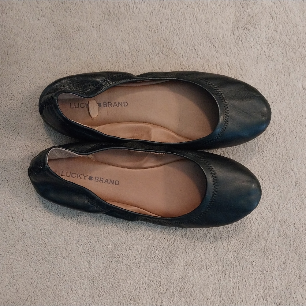 Lucky Brand black ballet flats size 9